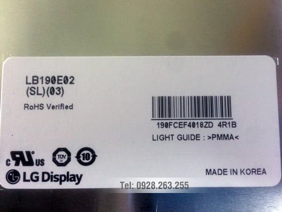 LG Display LB190E02-SL03 Màn hình LG Display 19.0″ IPS LCM 1280×1024 330nits WLED LVDS 30pins Màn hình LG Display 19.0" IPS LCM 1280×1024 330nits WLED LVDS 30pins LG Display LB190E02-SL03
